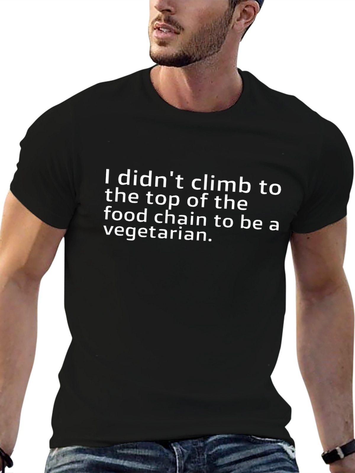 Funny Food Chain T-Shirt - Vegetarian Joke Tee