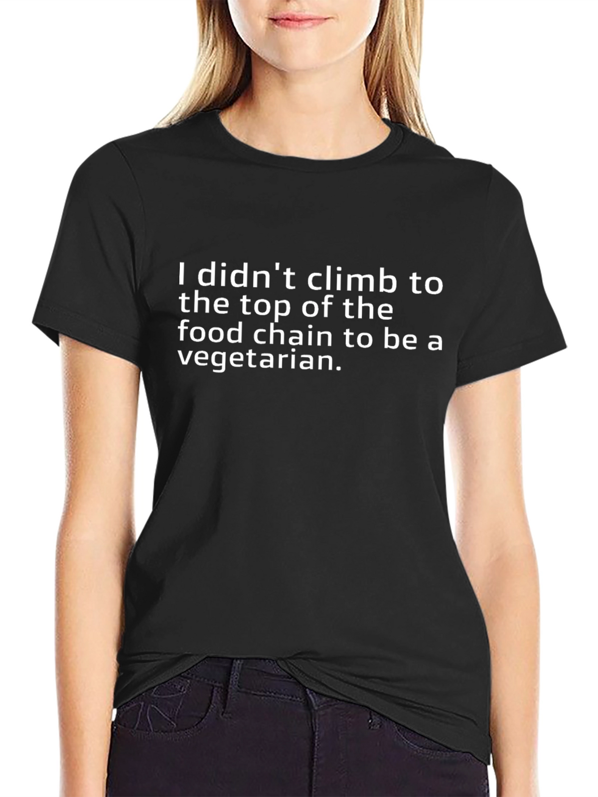 Funny Food Chain T-Shirt - Vegetarian Joke Tee