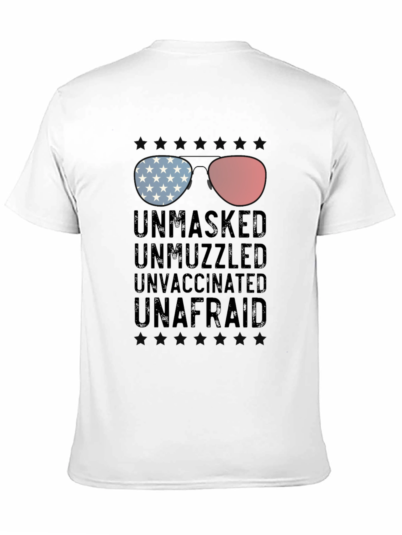 Unmasked Unvaccinated Patriotic T-Shirt