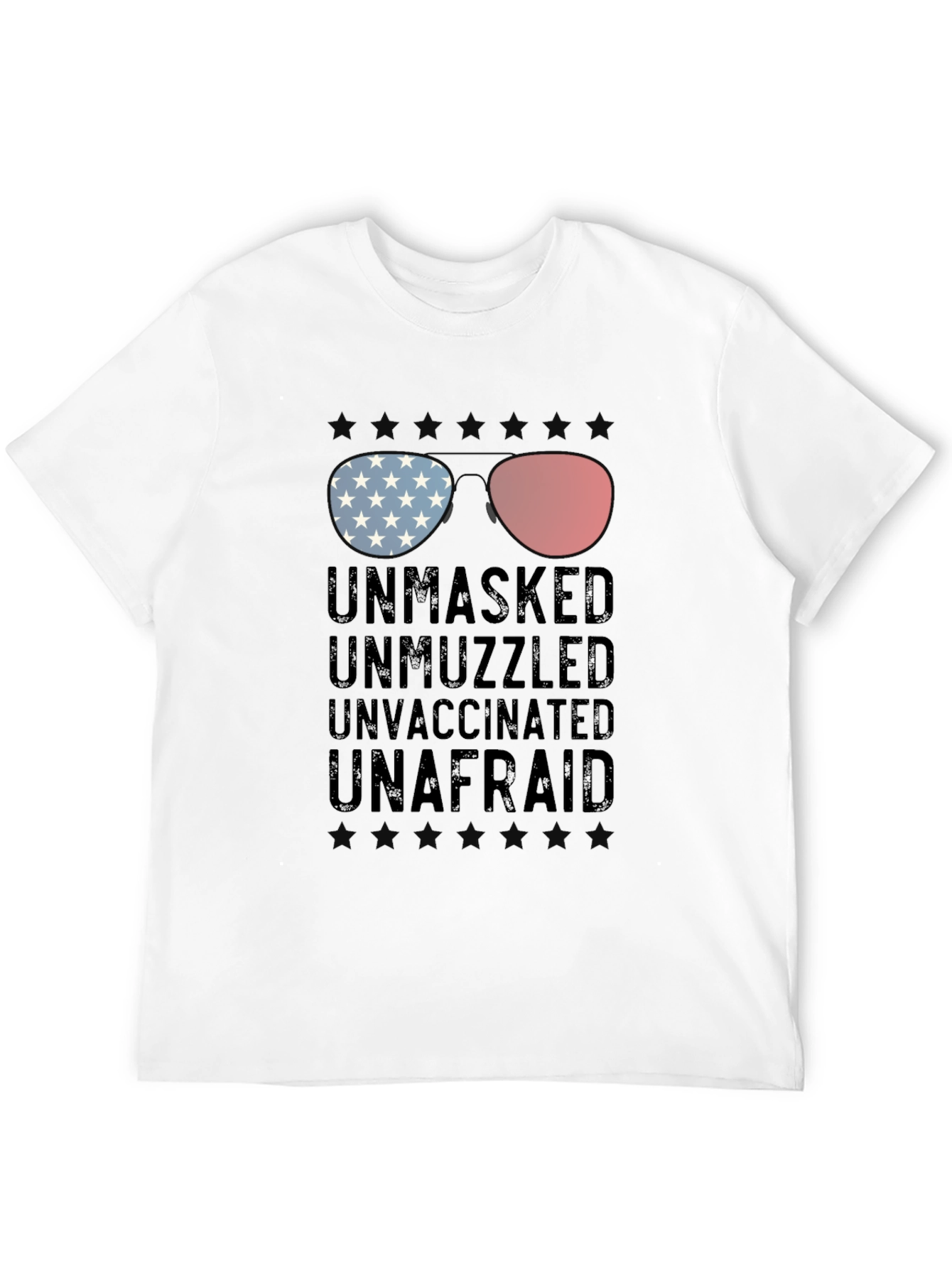 Unmasked Unvaccinated Patriotic T-Shirt