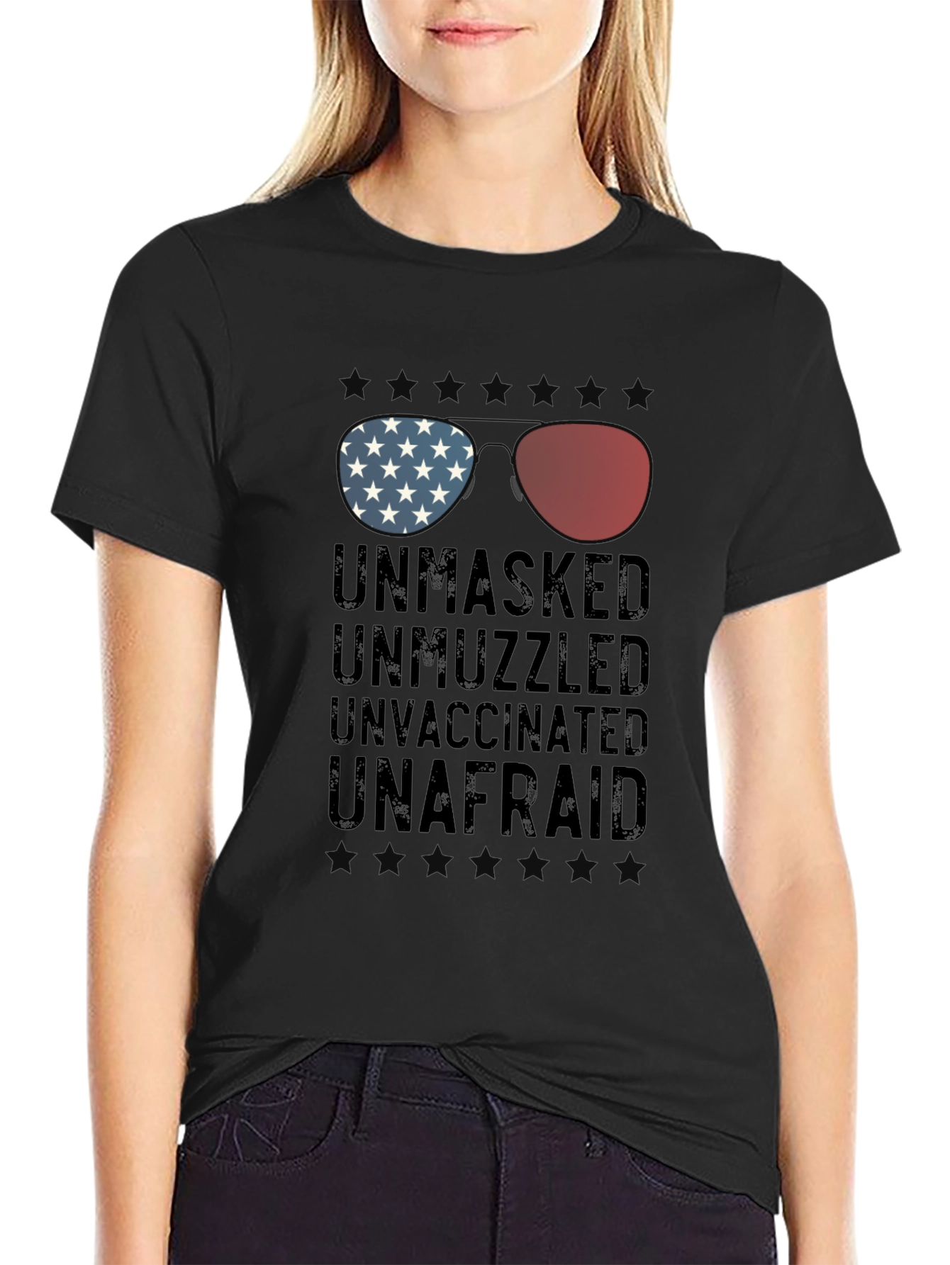 Unmasked Unvaccinated Patriotic T-Shirt