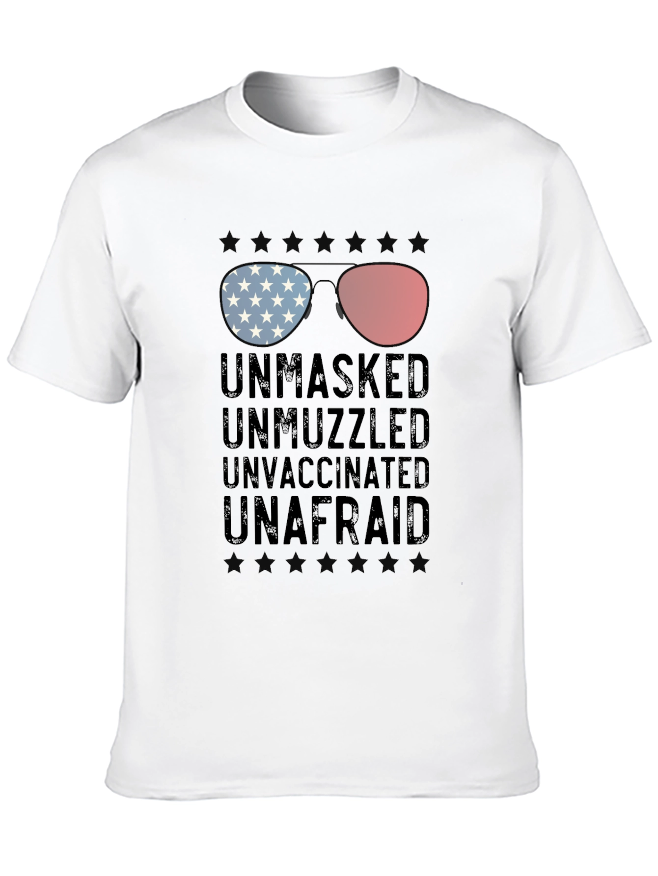 Unmasked Unvaccinated Patriotic T-Shirt