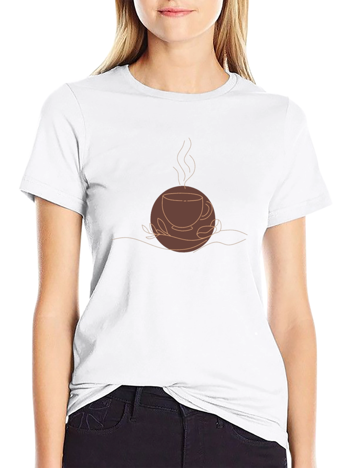 Coffee Cup Graphic Tee - Minimalist Design