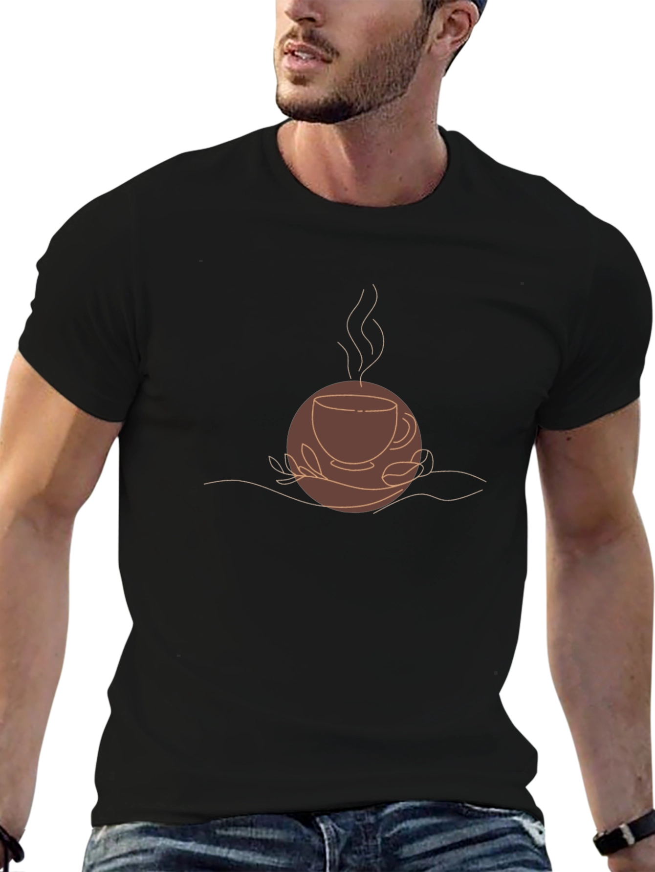 Coffee Cup Graphic Tee - Minimalist Design