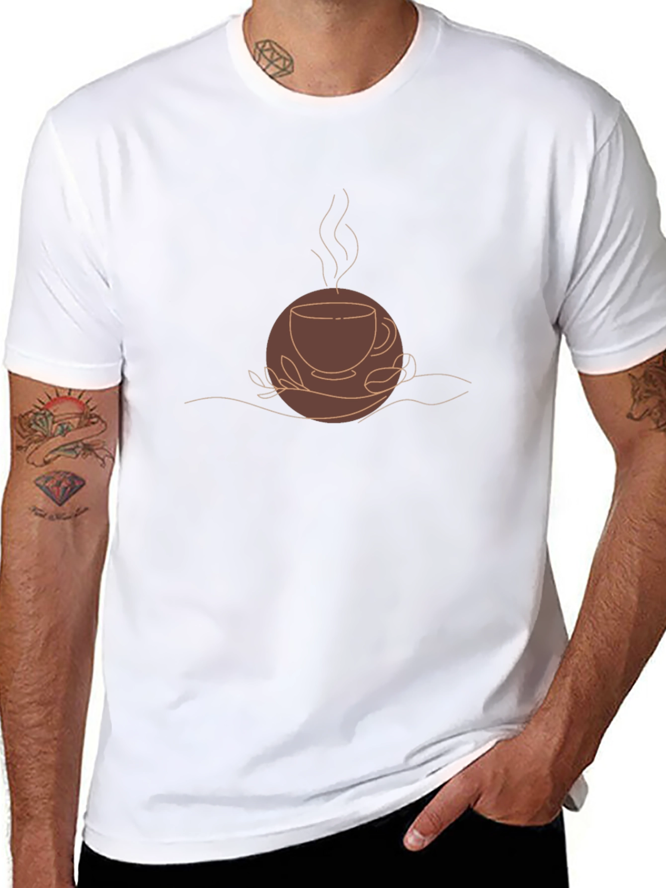 Coffee Cup Graphic Tee - Minimalist Design