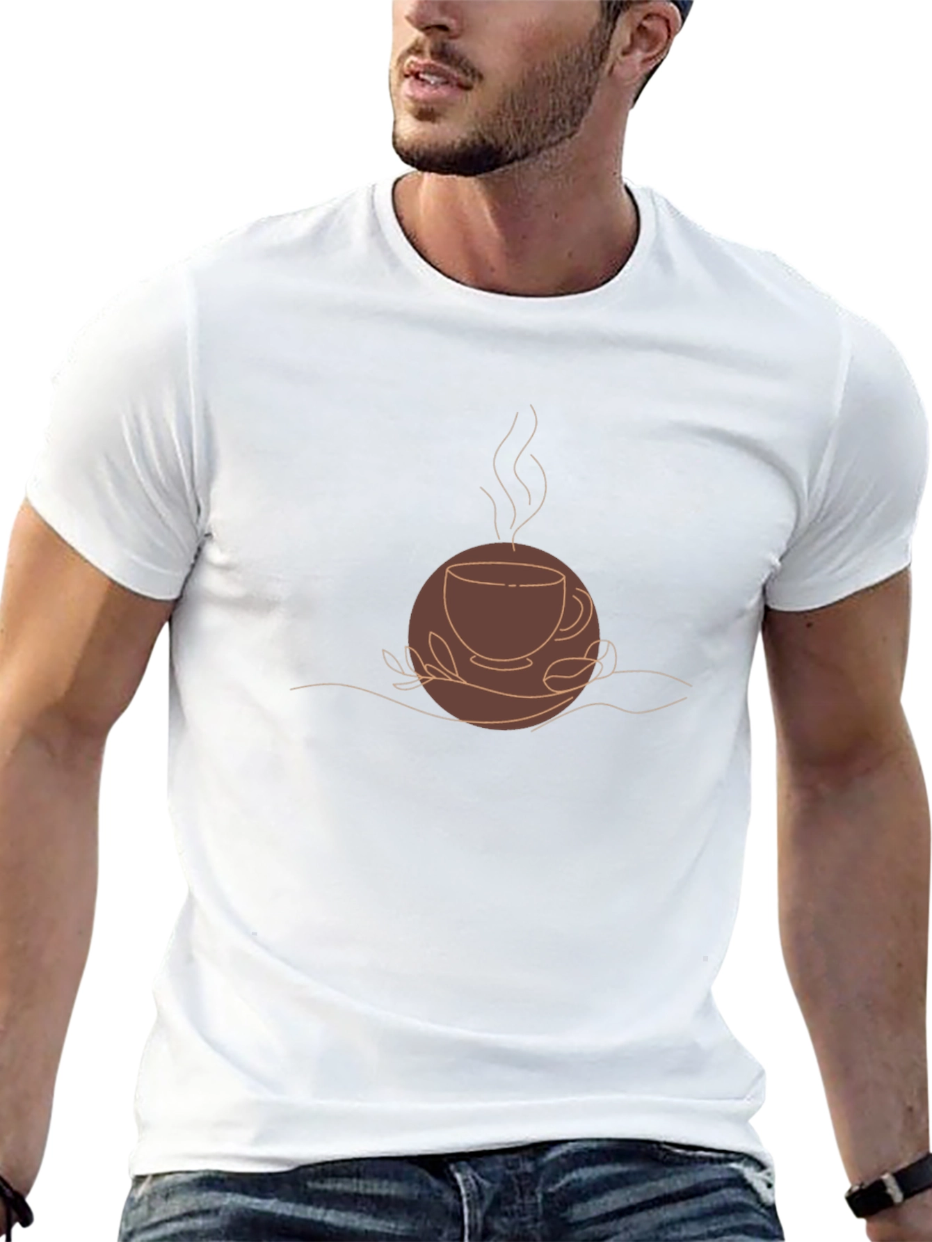 Coffee Cup Graphic Tee - Minimalist Design