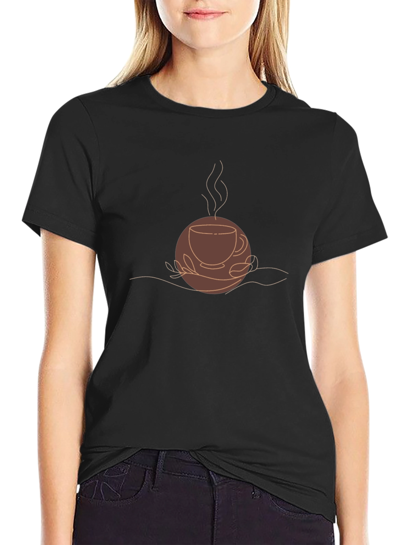 Coffee Cup Graphic Tee - Minimalist Design
