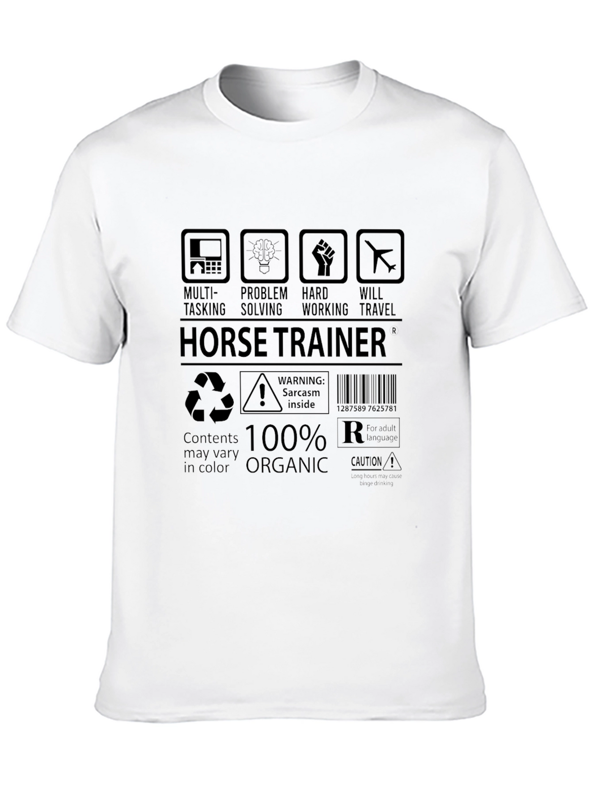 Horse Trainer Graphic T-Shirt - Multi-Tasking Organic