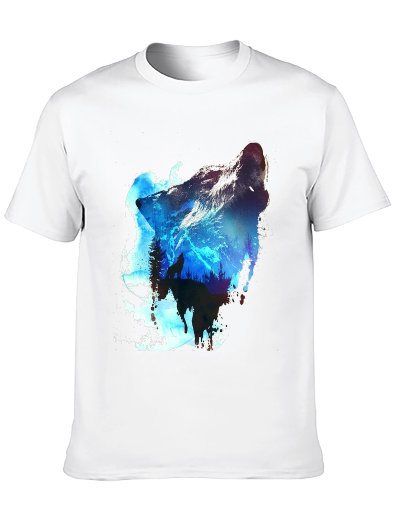 Wolf Silhouette Graphic T-Shirt - Nature Inspired Tee