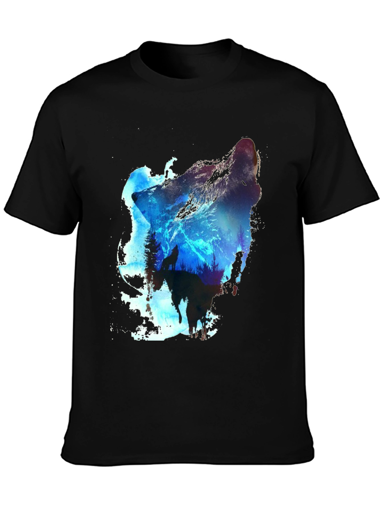 Wolf Silhouette Graphic T-Shirt - Nature Inspired Tee