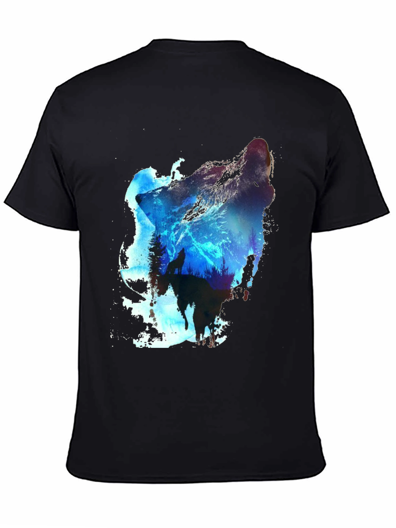Wolf Silhouette Graphic T-Shirt - Nature Inspired Tee