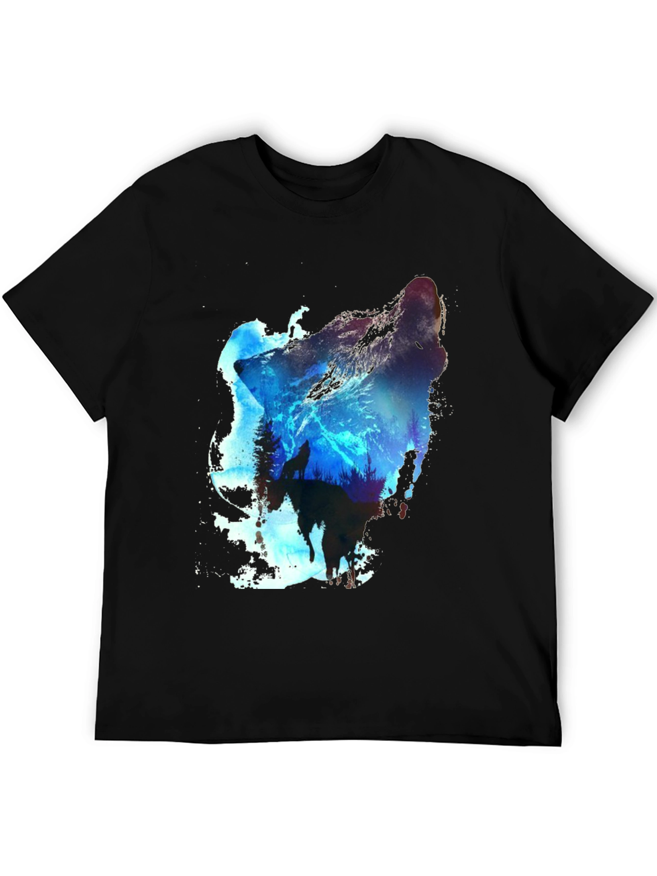 Wolf Silhouette Graphic T-Shirt - Nature Inspired Tee
