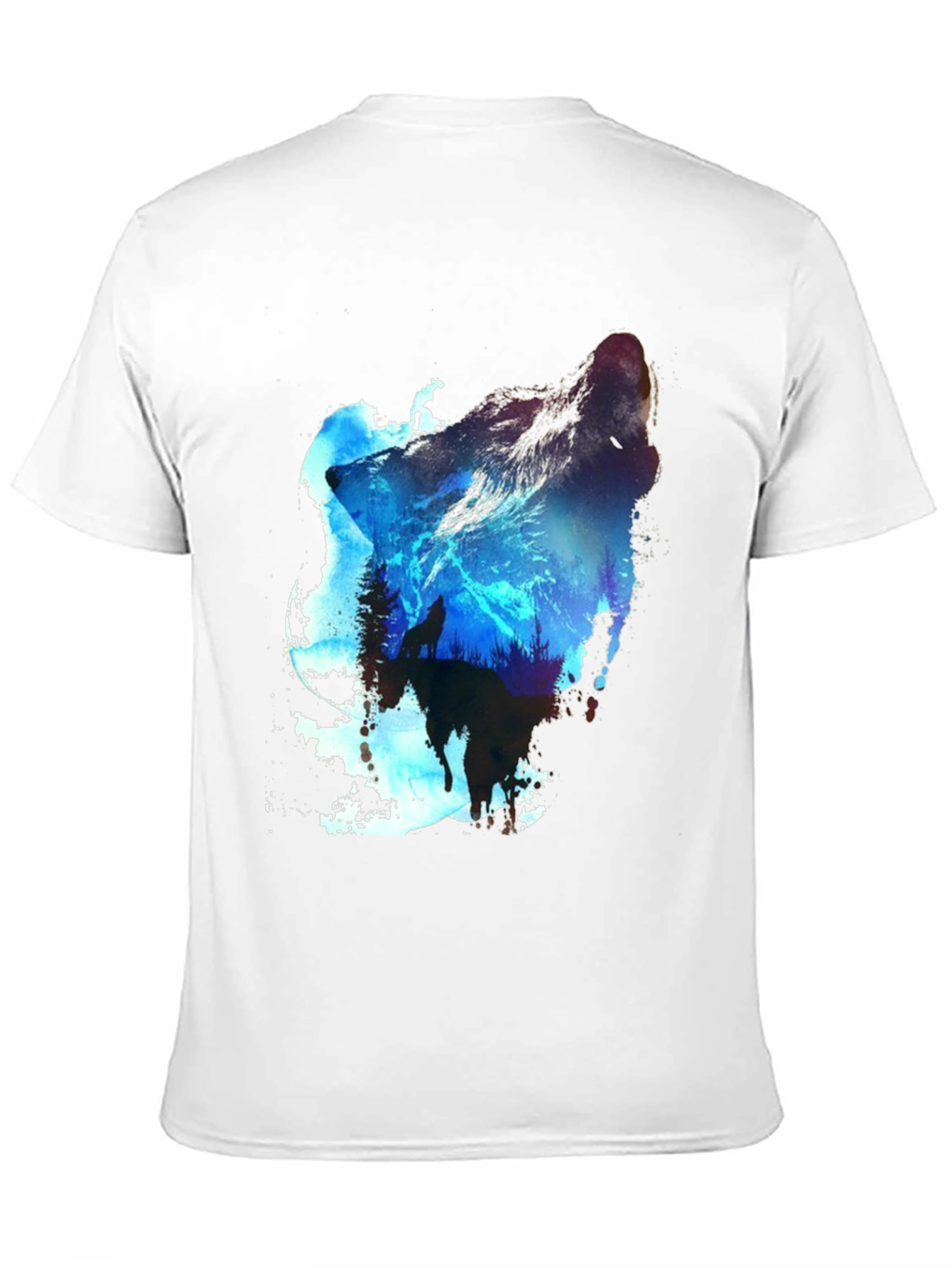 Wolf Silhouette Graphic T-Shirt - Nature Inspired Tee