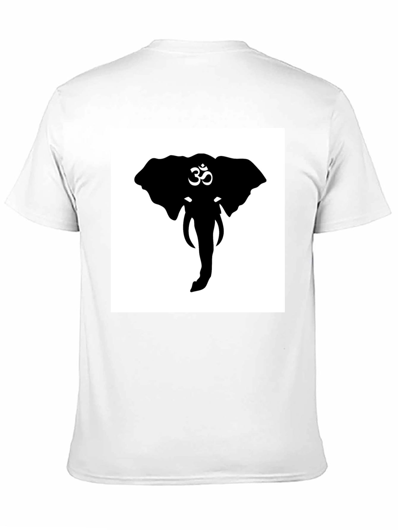 Elephant Om Symbol Graphic Tee - Black Cotton T-Shirt