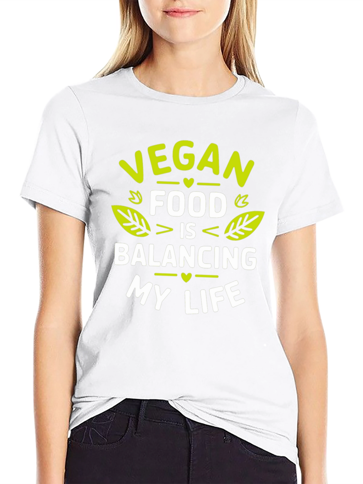 Vegan Food Balancing Life Graphic T-Shirt