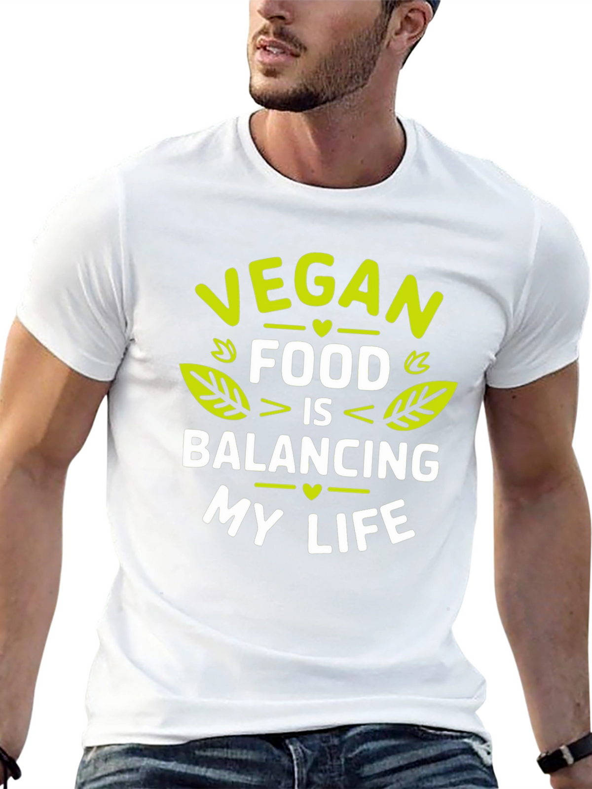 Vegan Food Balancing Life Graphic T-Shirt