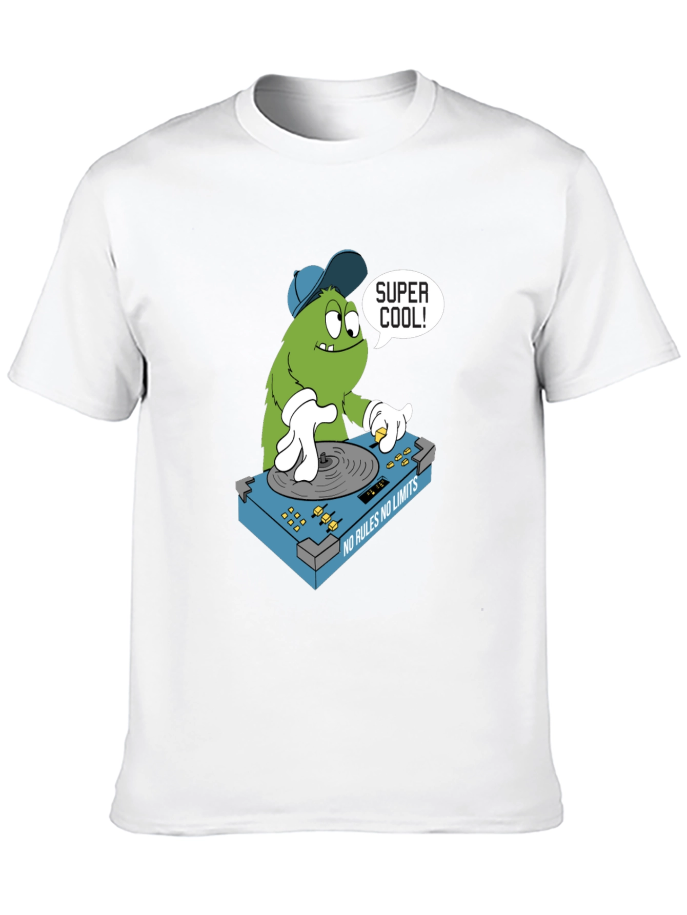 Super Cool Monster DJ T-Shirt - Black