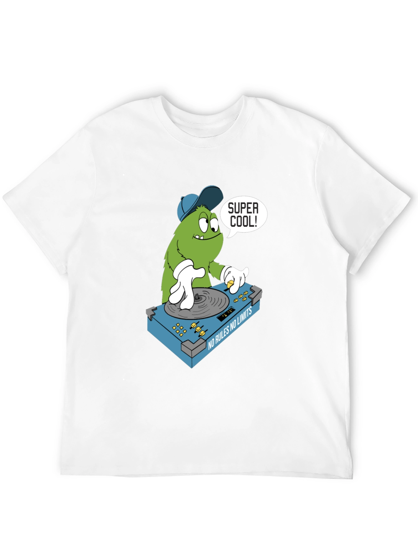 Super Cool Monster DJ T-Shirt - Black