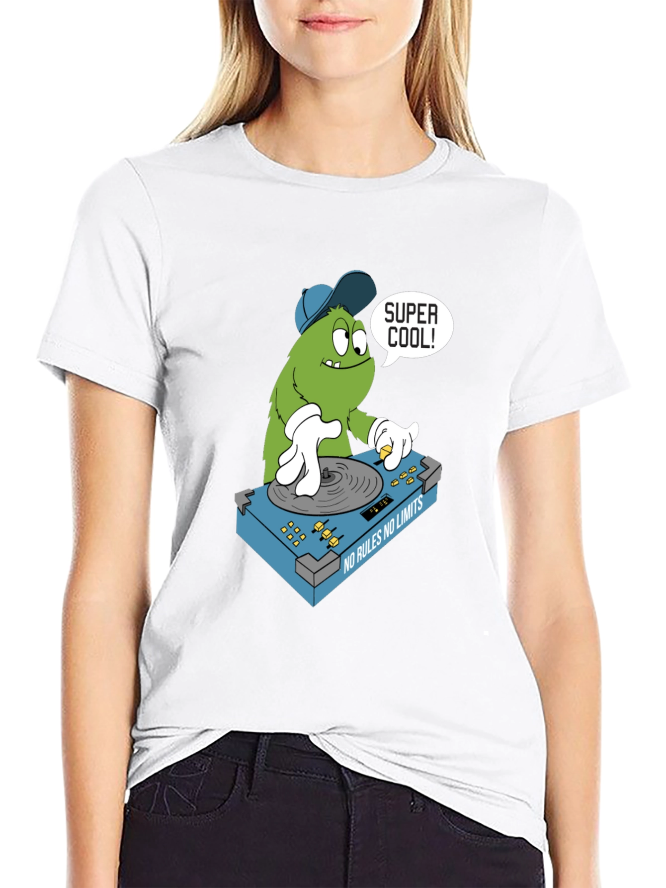 Super Cool Monster DJ T-Shirt - Black
