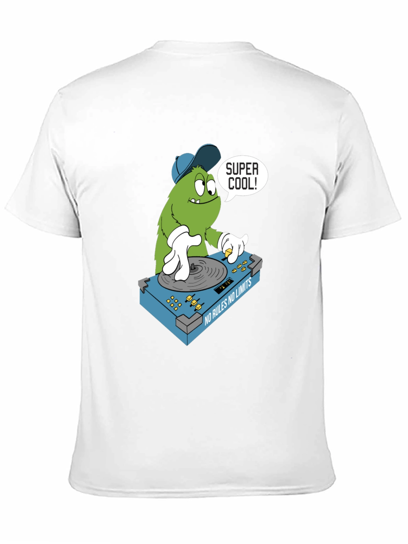 Super Cool Monster DJ T-Shirt - Black