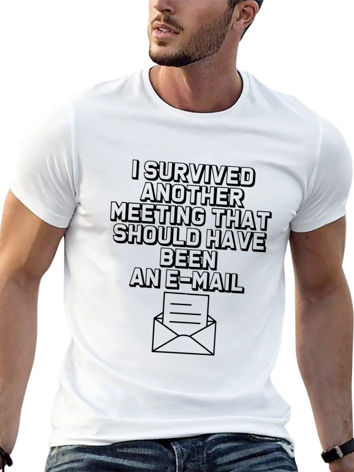 I Survived Another Meeting T-Shirt - Black