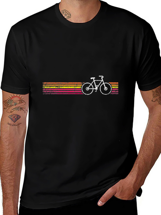Retro Bike Graphic Tee - Mens Black T-Shirt