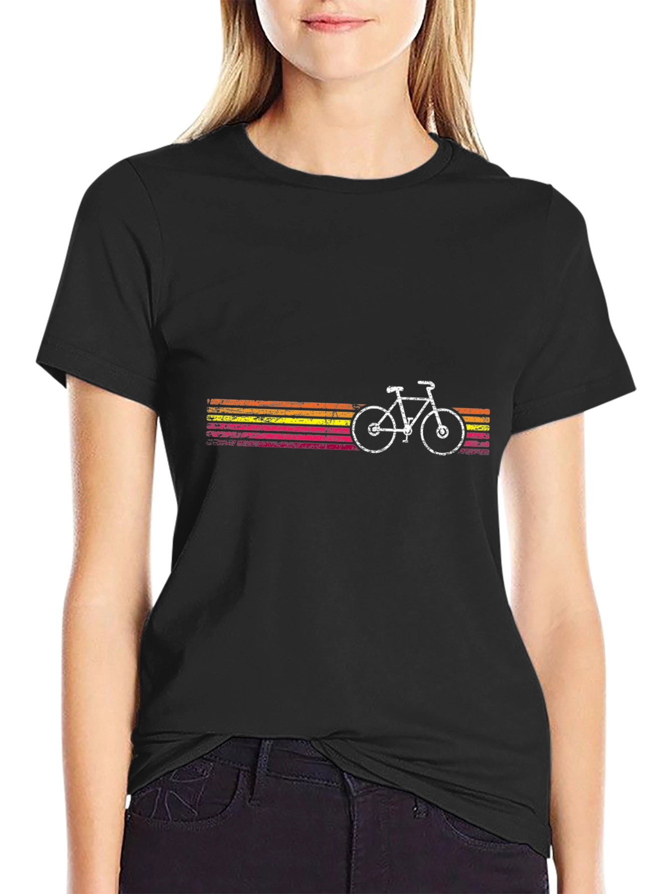 Retro Bike Graphic Tee - Mens Black T-Shirt