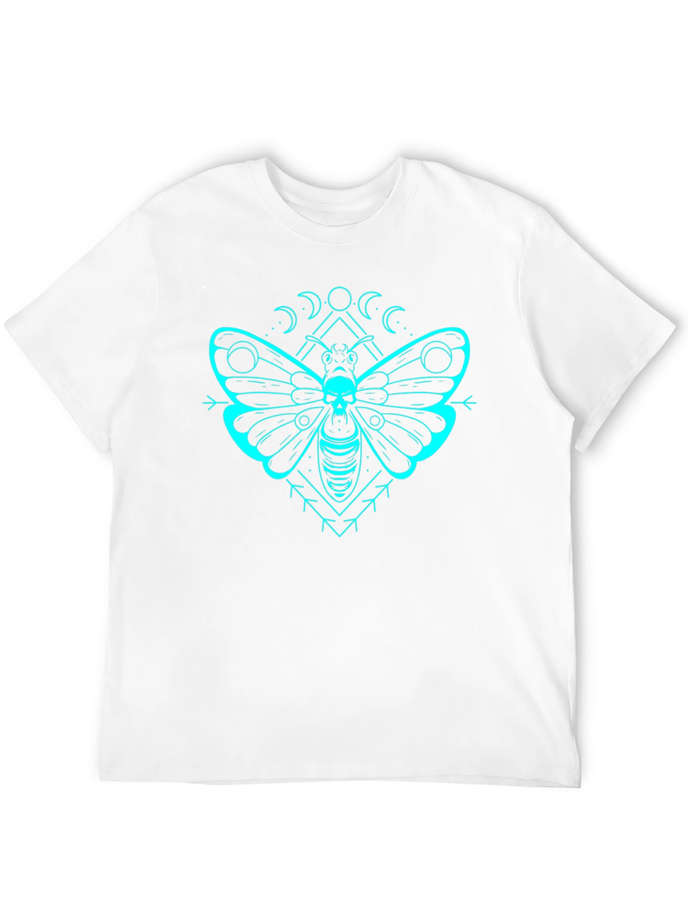 Moth Skull Graphic Tee - Edgy Design