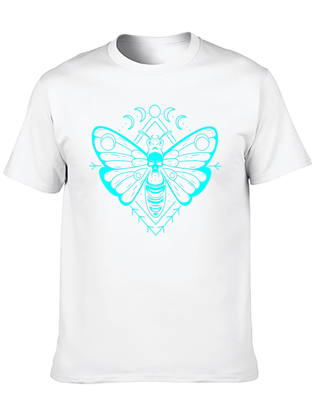 Moth Skull Graphic Tee - Edgy Design