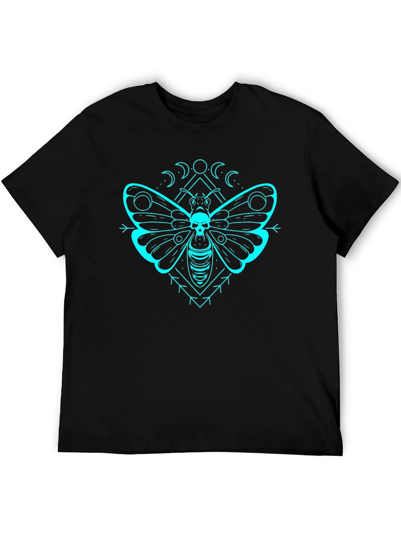 Moth Skull Graphic Tee - Edgy Design