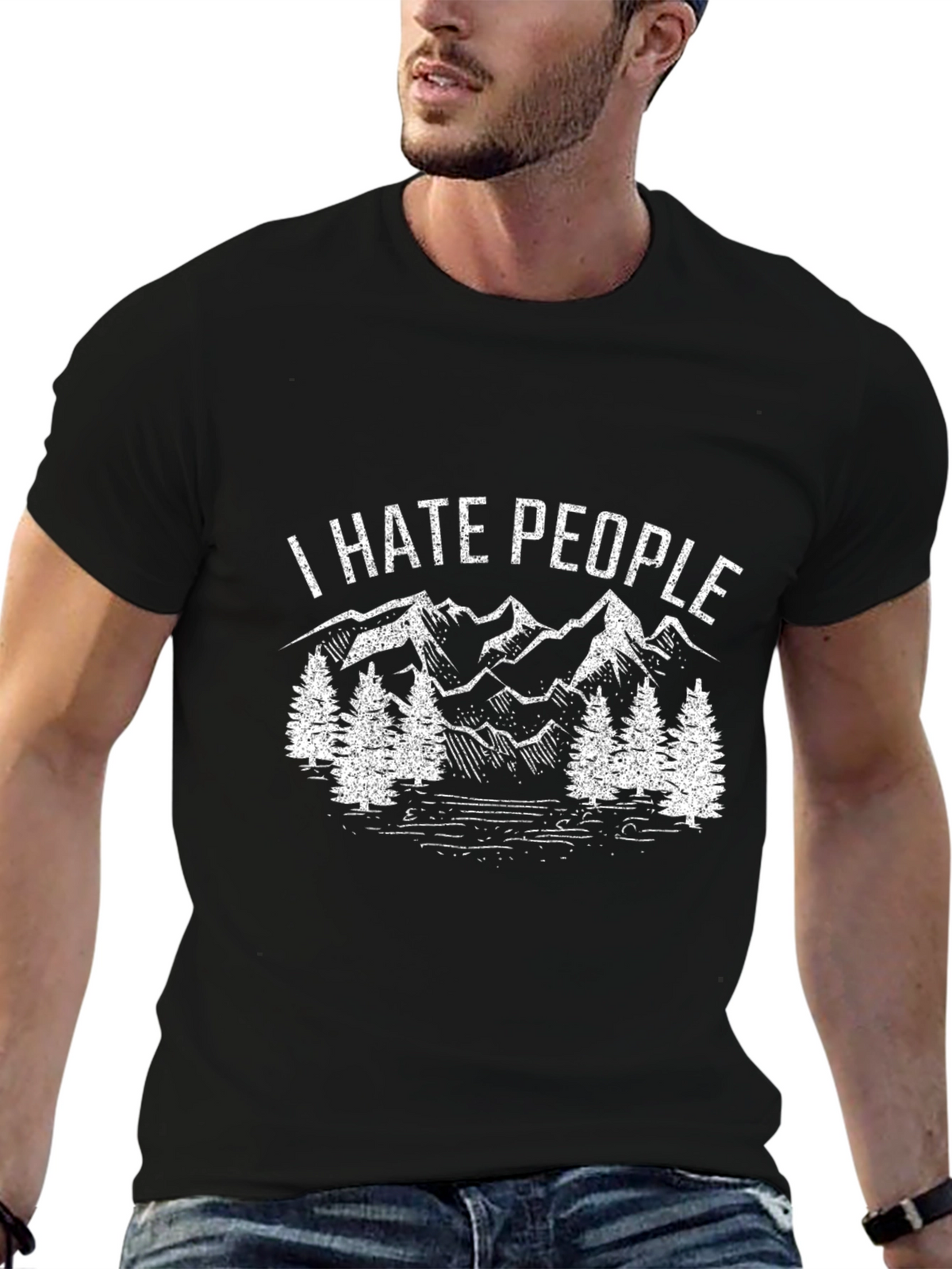 I Hate People T-Shirt - Mountain Design