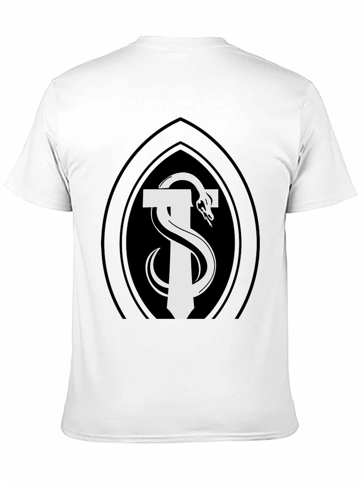 Caduceus Snake T-Shirt - Black
