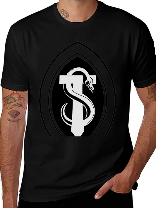 Caduceus Snake T-Shirt - Black