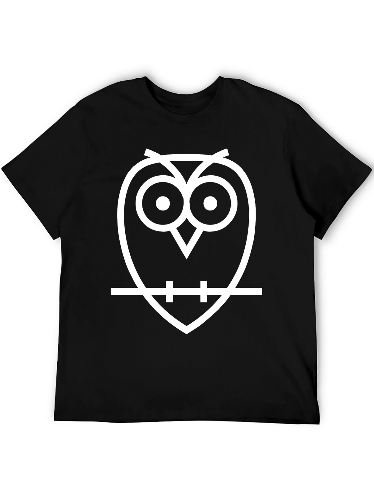Cool Owl Graphic Tee - Black Cotton T-Shirt