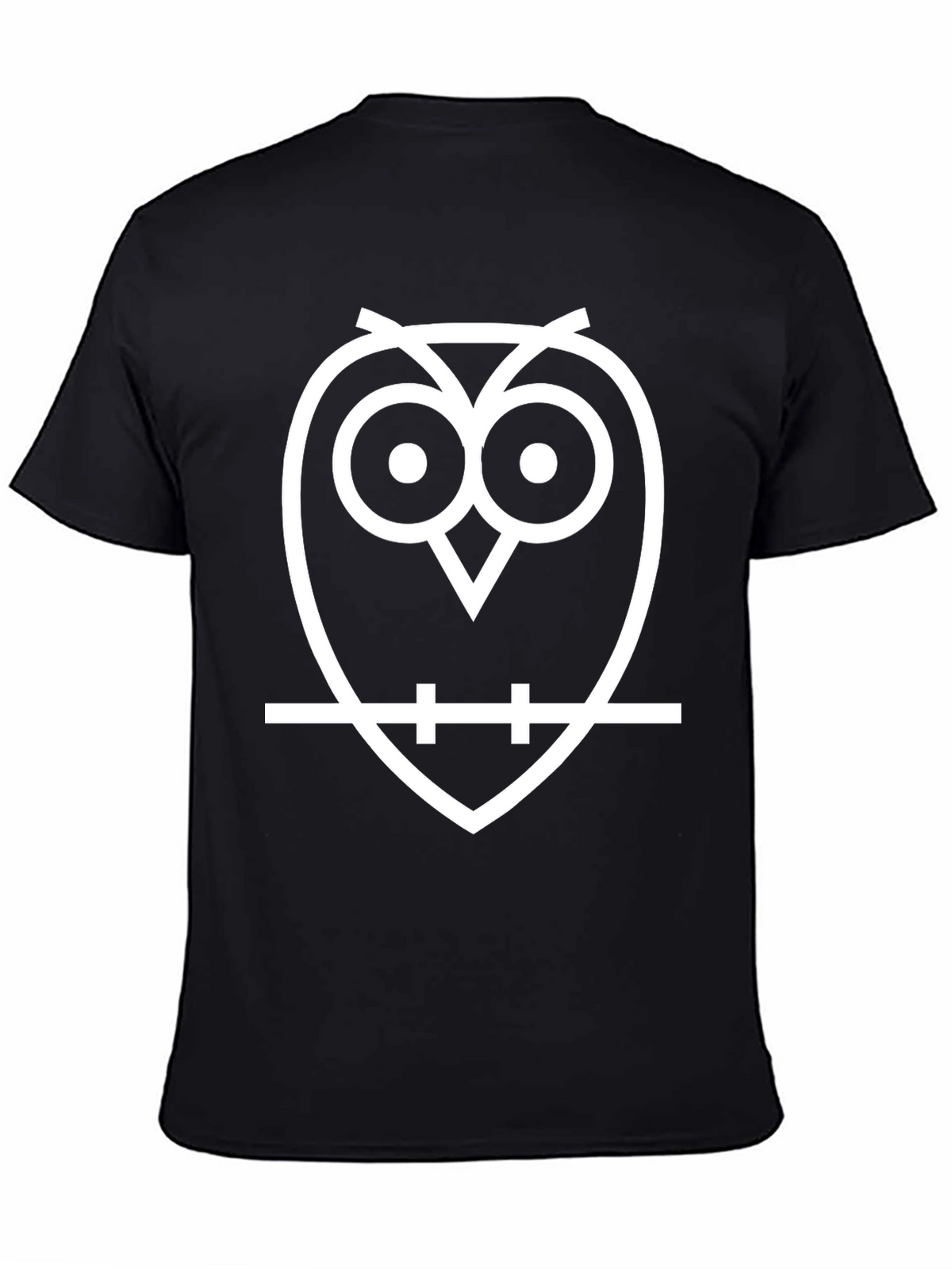Cool Owl Graphic Tee - Black Cotton T-Shirt