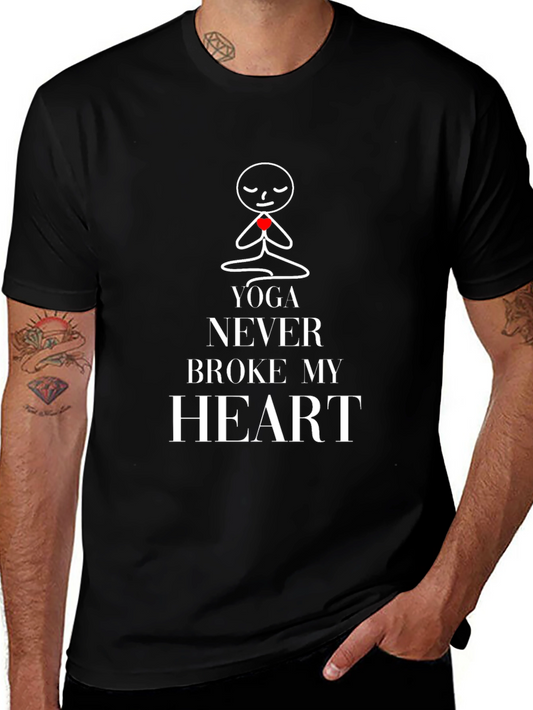 Yoga Never Broke My Heart Graphic Tee