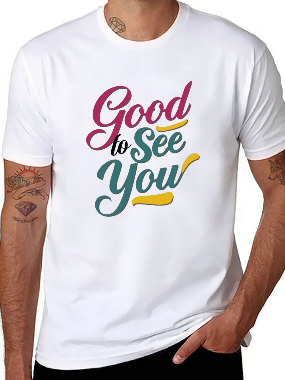 Good to See You Black Graphic Tee