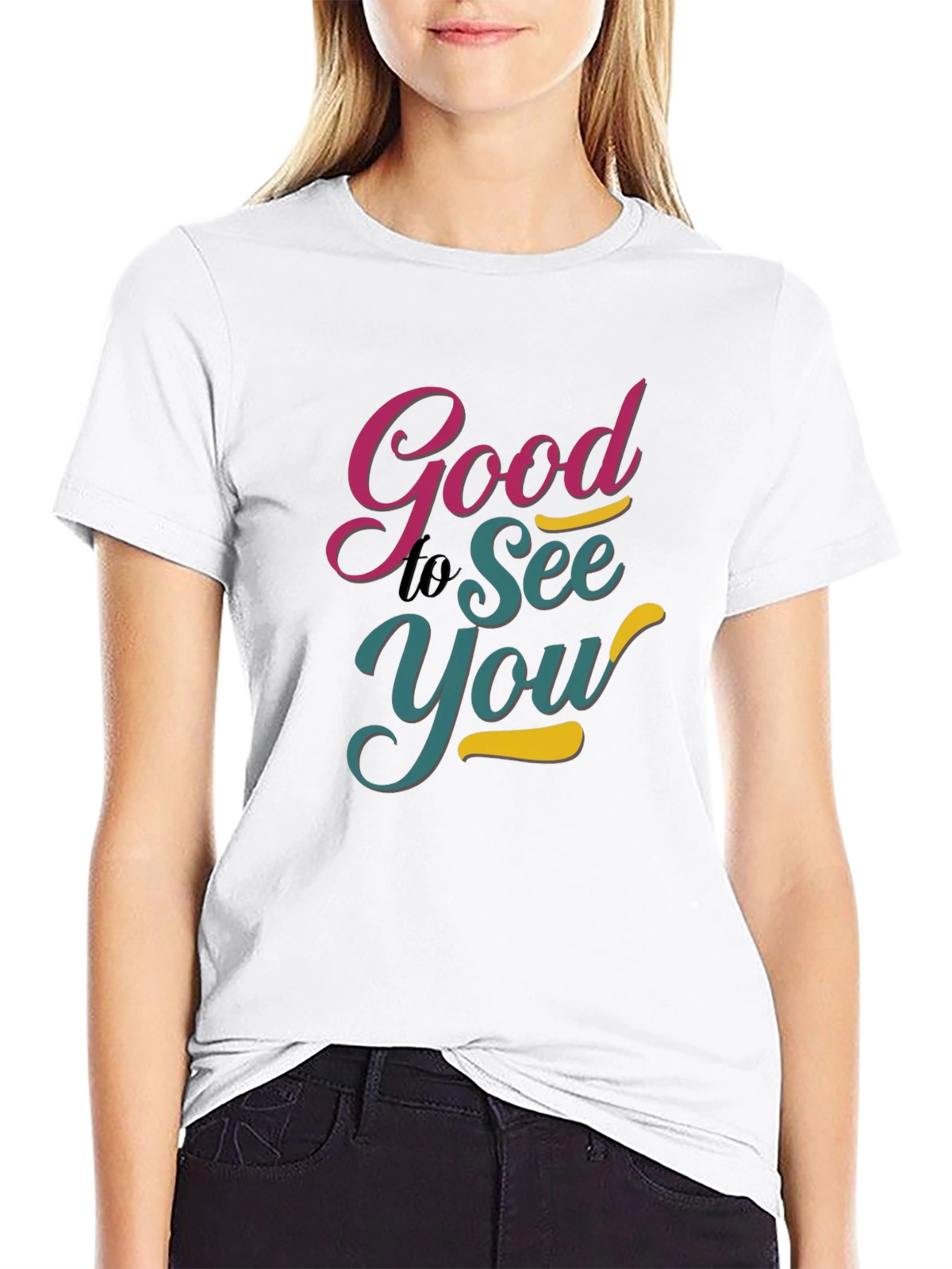 Good to See You Black Graphic Tee