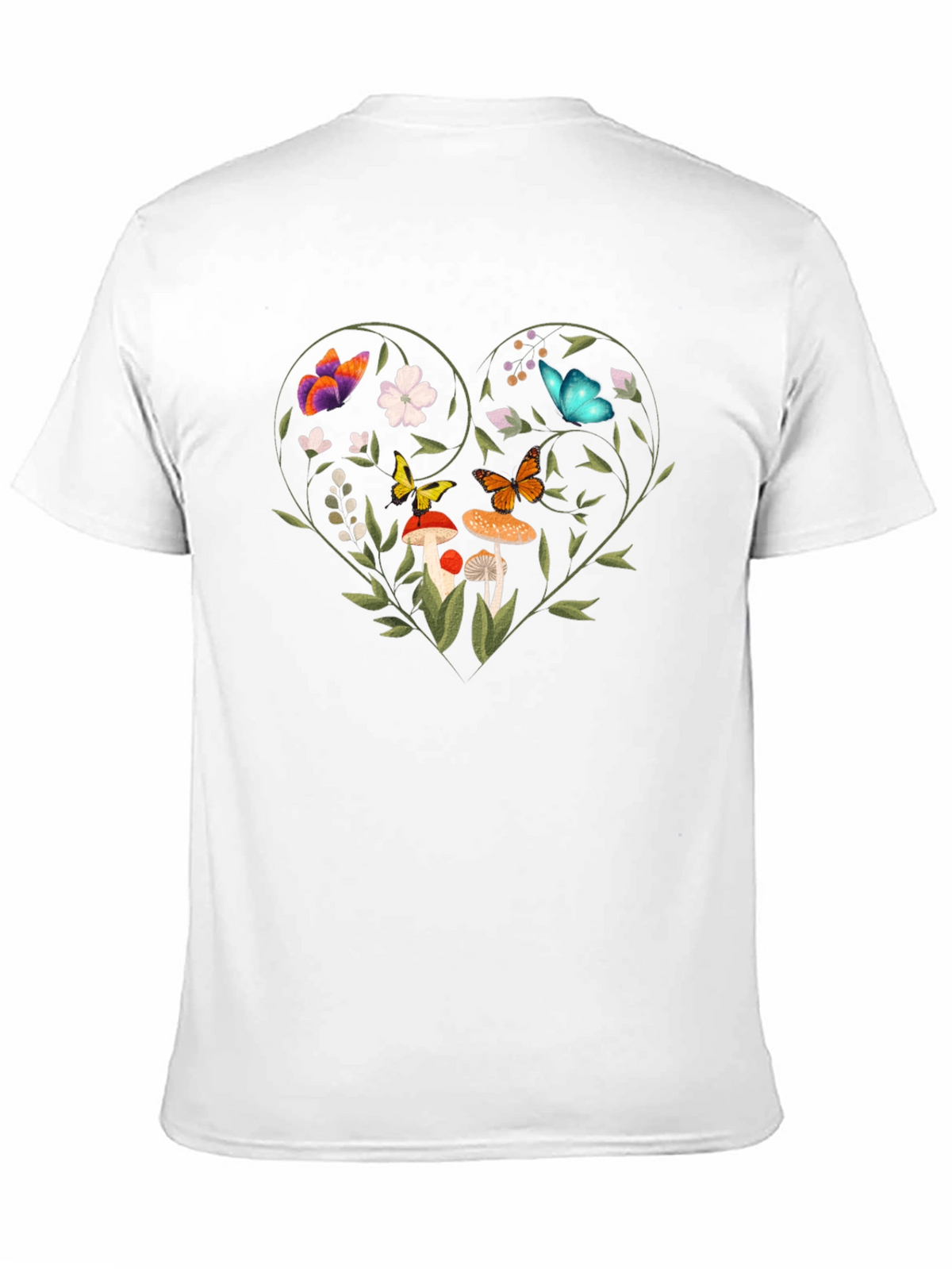 Nature Heart Graphic Tee - Mens Black T-Shirt