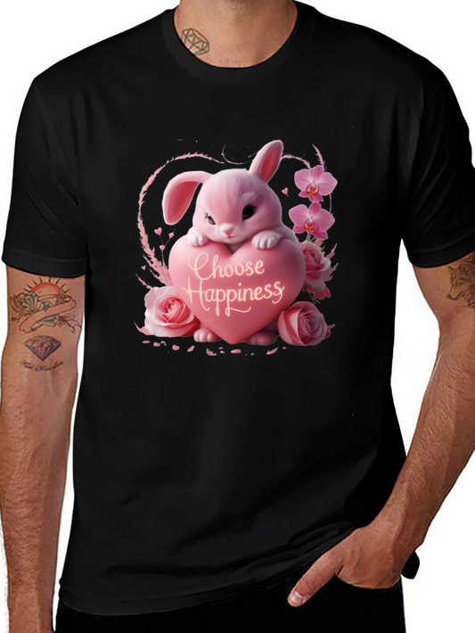 Choose Happiness Bunny Graphic Tee