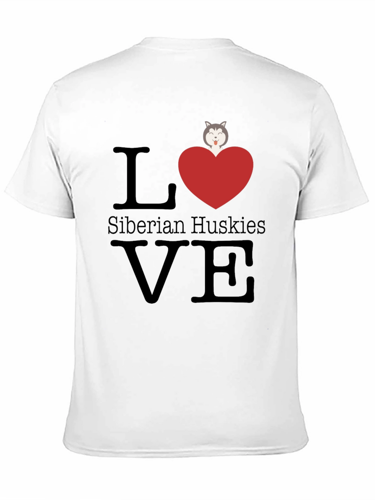 Love Siberian Huskies T-Shirt - Cute Dog Graphic Tee