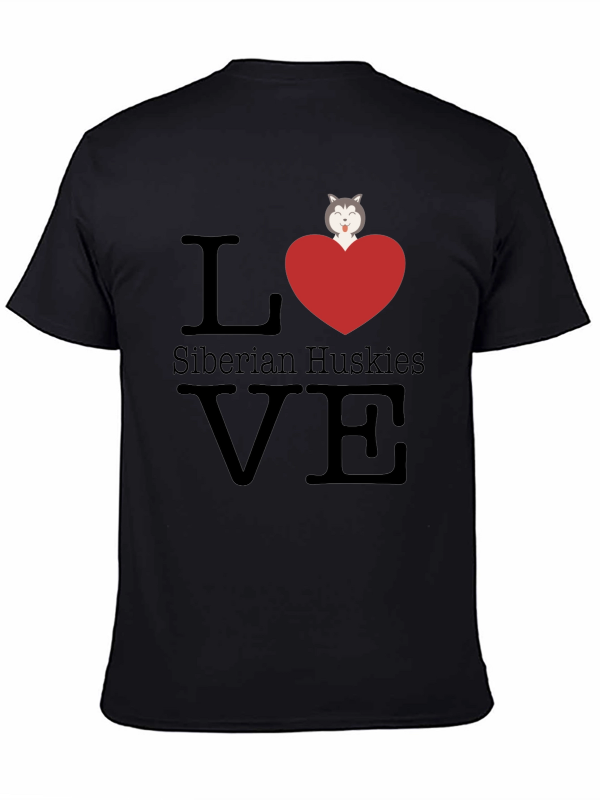 Love Siberian Huskies T-Shirt - Cute Dog Graphic Tee