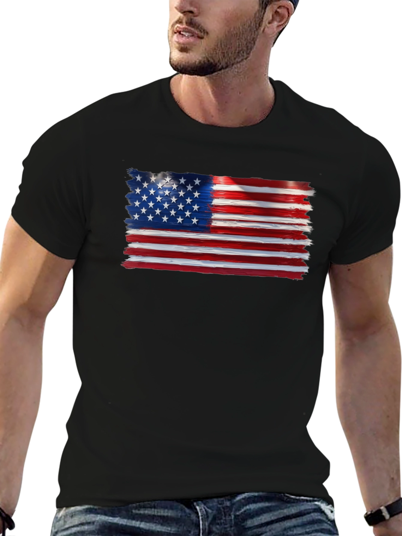 American Flag Graphic T-Shirt