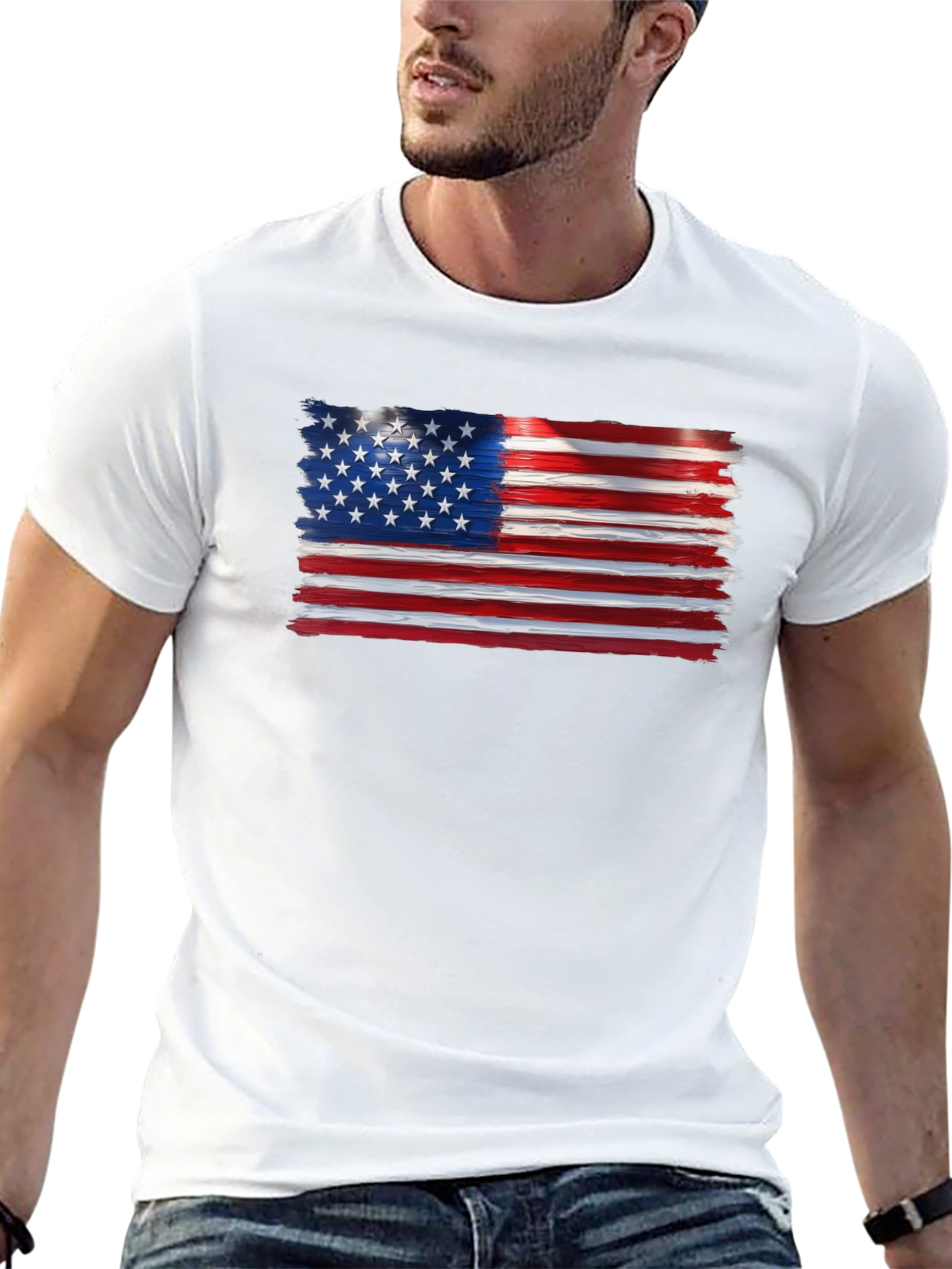 American Flag Graphic T-Shirt