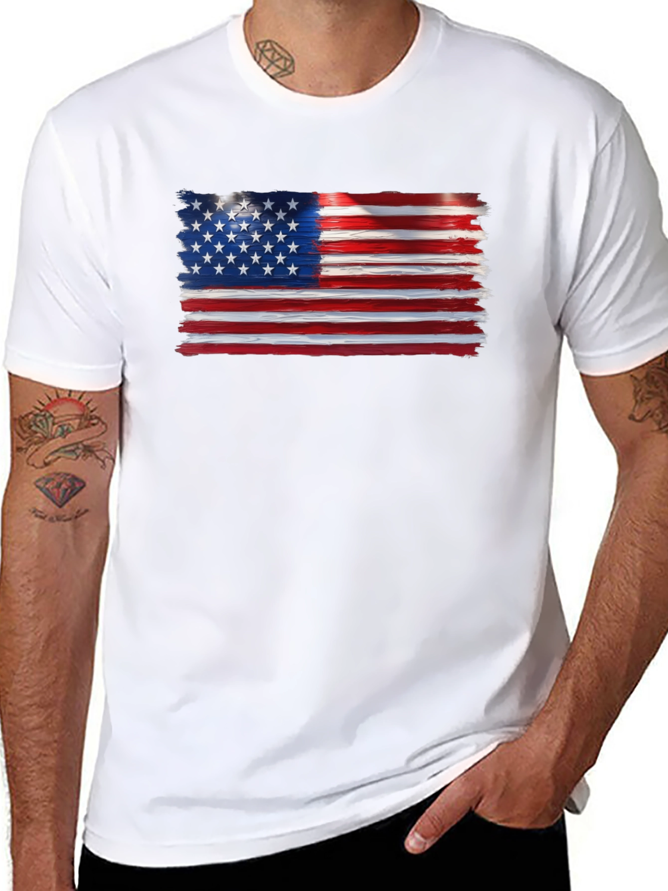 American Flag Graphic T-Shirt