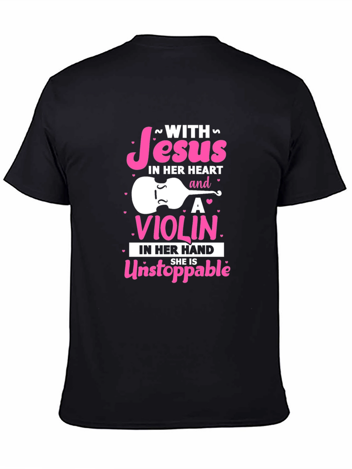Jesus & Violin T-Shirt - Unstoppable Christian Musician Tee