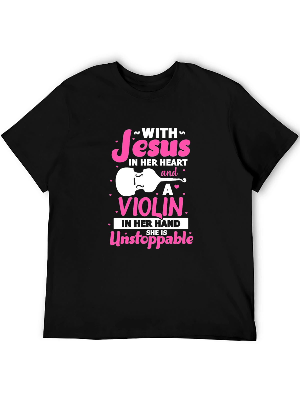 Jesus & Violin T-Shirt - Unstoppable Christian Musician Tee