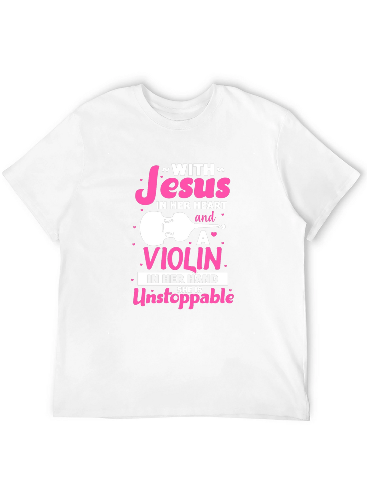 Jesus & Violin T-Shirt - Unstoppable Christian Musician Tee