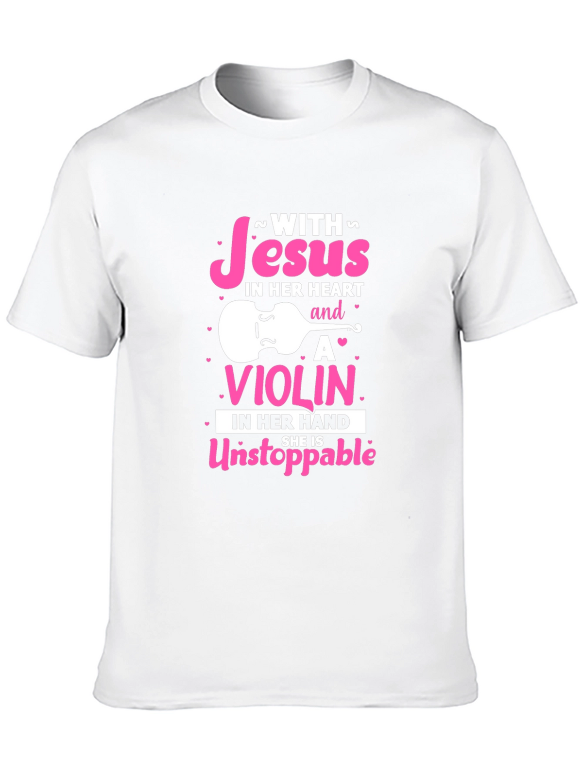 Jesus & Violin T-Shirt - Unstoppable Christian Musician Tee