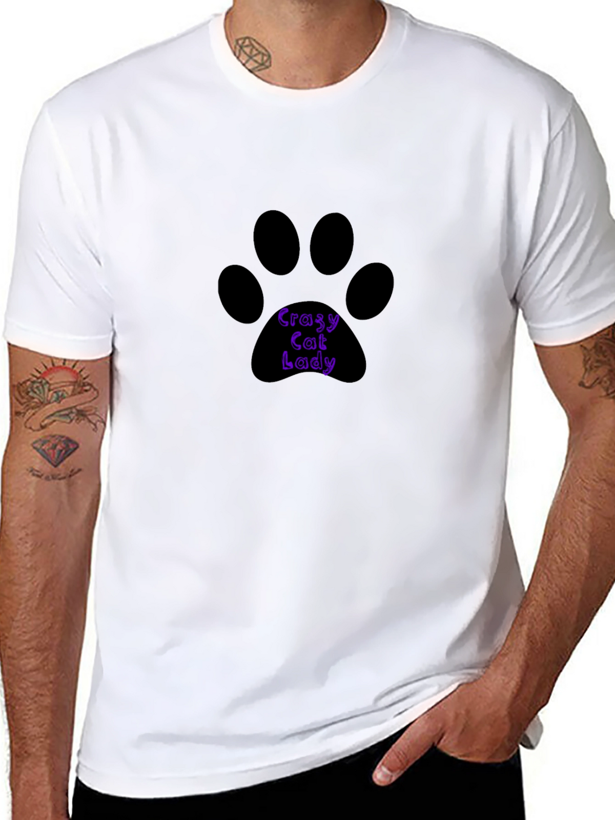 Crazy Cat Lady T-Shirt - Black